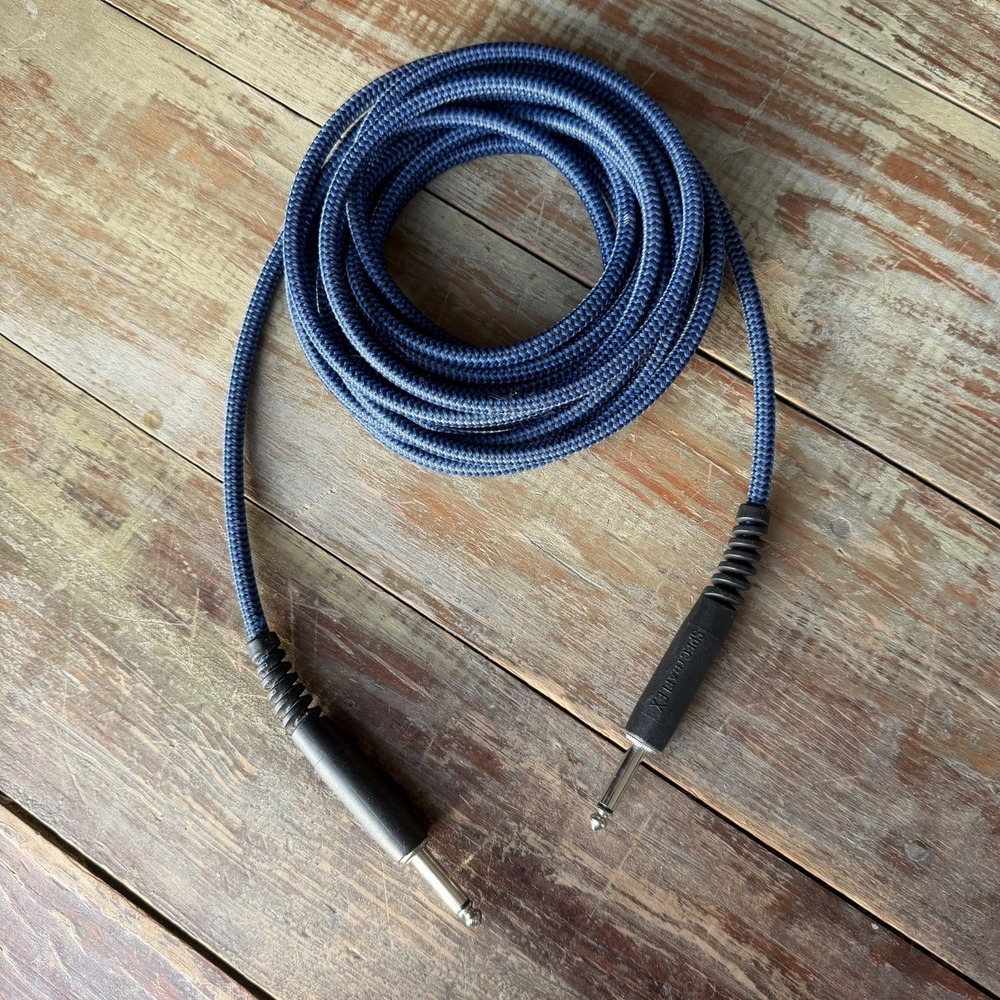 Vintage Spectraflex FatsoFlex 18 ft Braided Instrument Cable Blue Tweed